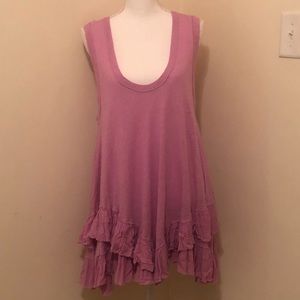 Sleeveless Ruffled Pink Dress
